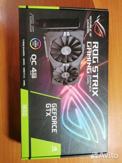 Видеокарта Asus geforce 1650 OC Gaming