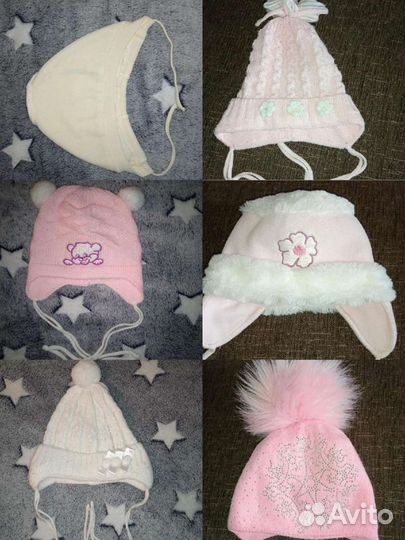 Шапочки на девочку (много)