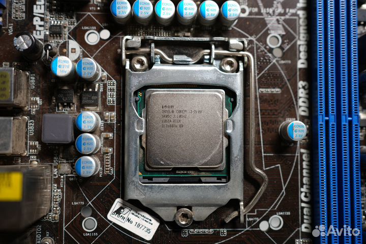 Комплект Intel Core i3-2100 + Asrock h61M-VS