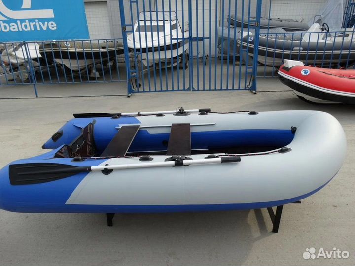 Лодка пвх Тритон 325 sport (P) серо-синий