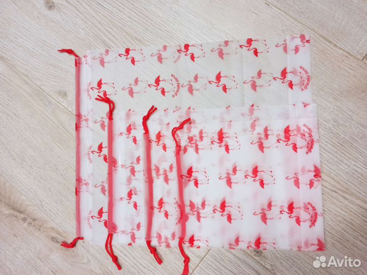 Набор мешков с завязками для хранения 4 шт