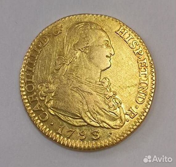 Золотая монета 2 эскудо, Испания