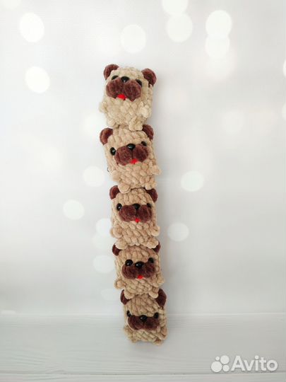 Щенки мопса брелок