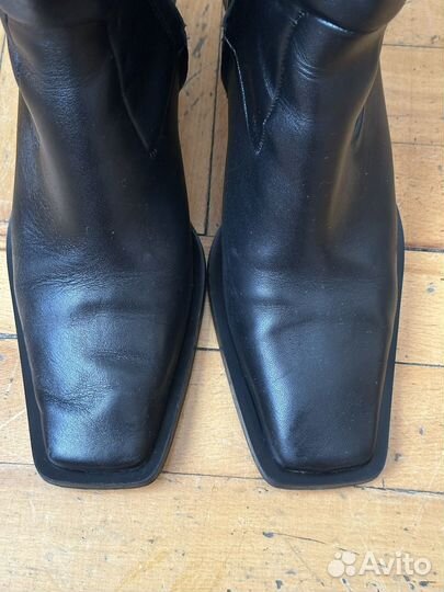 Кожаные ботильены Zara