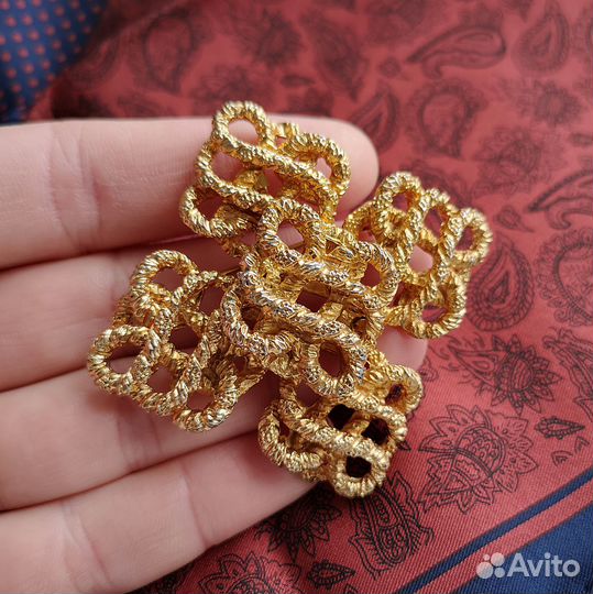 Брошь - подвеска lucien piccard Мальтийский крест