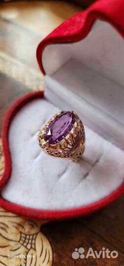 Золотое кольцо СССР 583.с Александритом