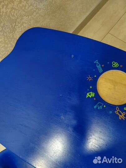 Детский стол и стул (натуральное дерево)