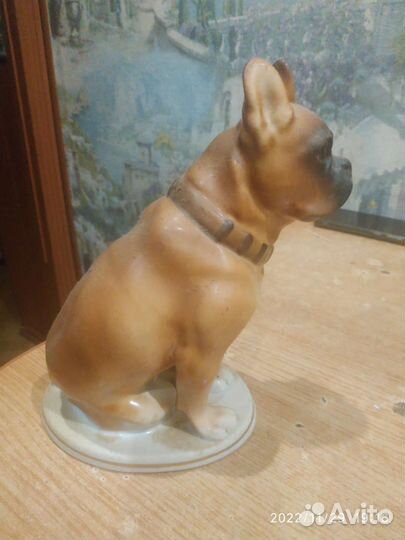 Фарфоровая собака лфз 1960х