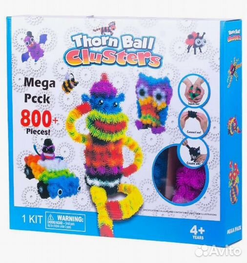 Конструктор банчемс липучка Мега упаковка 800 +