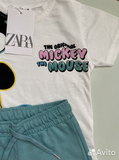 Костюм с футболкой на мальчика зара 1-5 лет