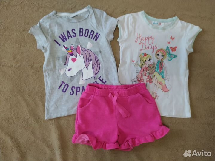 Комплект фирменных вещей для девочки 110 116 см