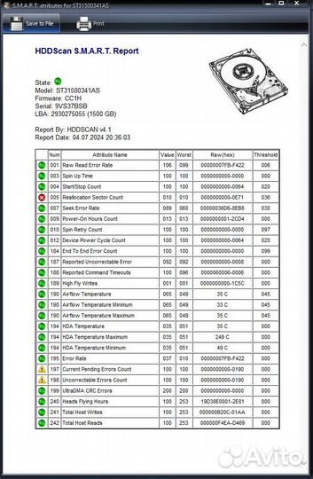 Жёсткие диски 3.5 Seagate 1.5Tb