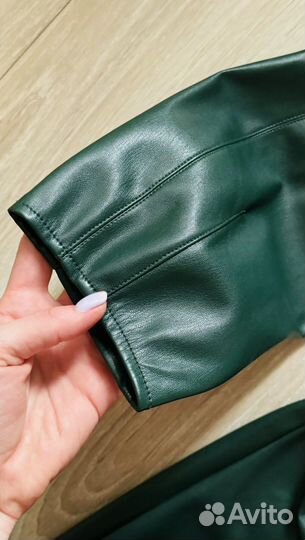 Платье zara экокожа