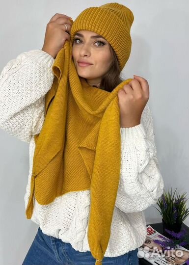 Комплект шапка+снуд, шапка+косынка