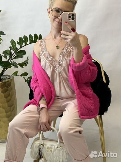 Фуфайка-жакет фуксия Италия