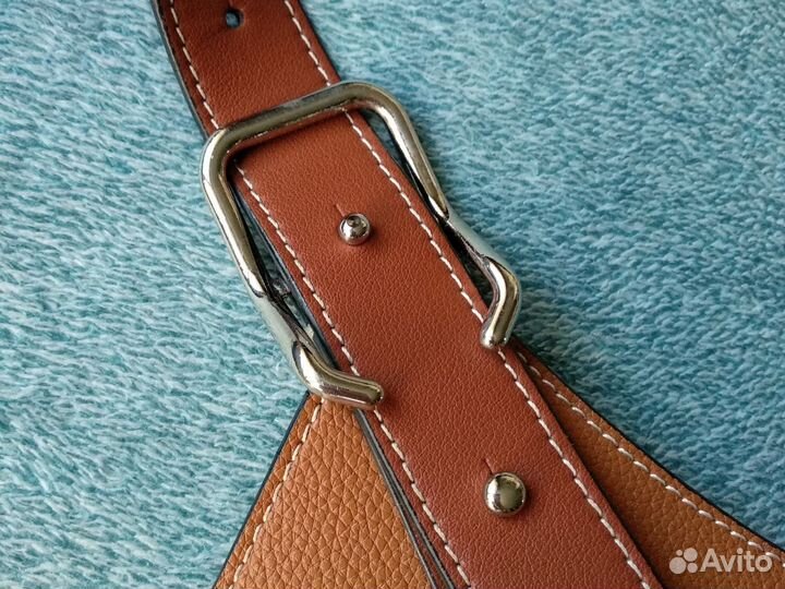 Кожаная сумка шопер с ручкой женская рыжая