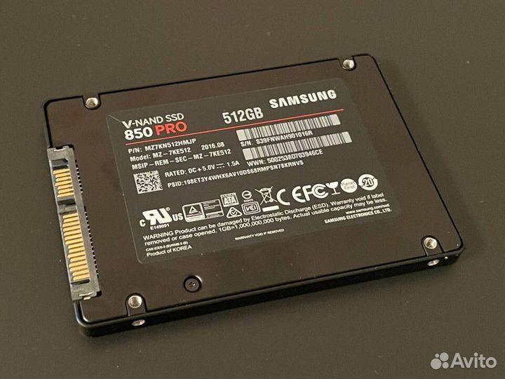 SSD Samsung 850 Pro 512Gb