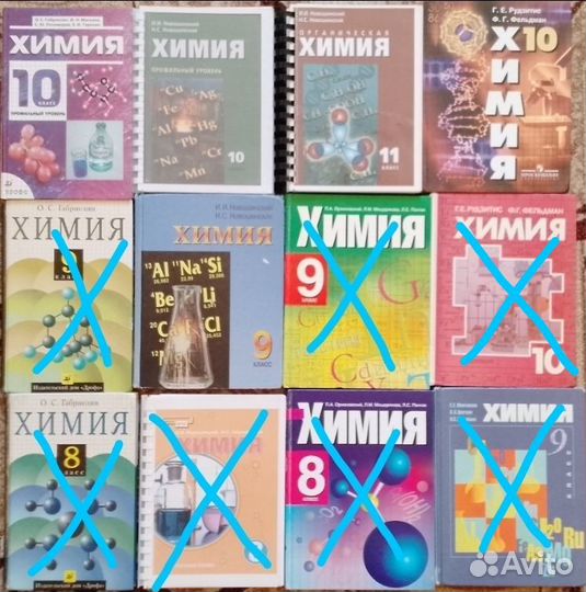 Учебники по химии 9-10-11 классы