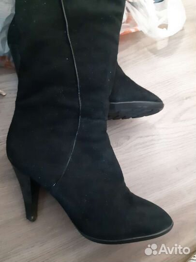 Сапоги зимние натуральная замша и мех