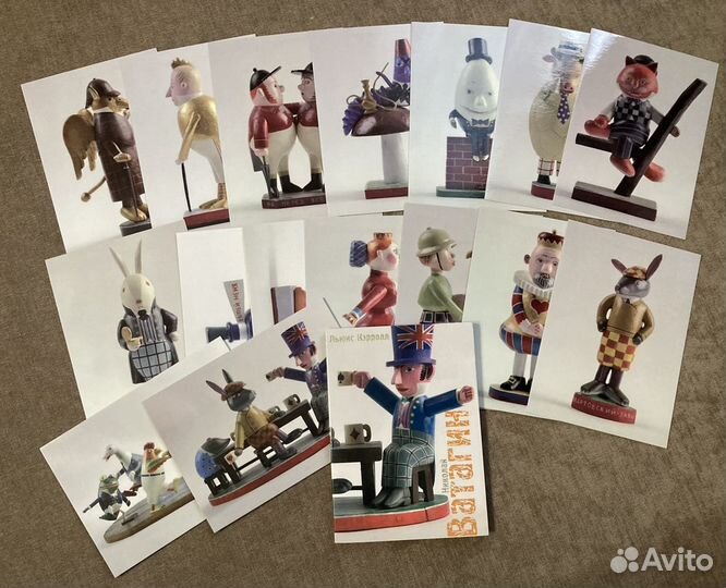 Наборы открыток «Алиса в стране чудес», 5 разных