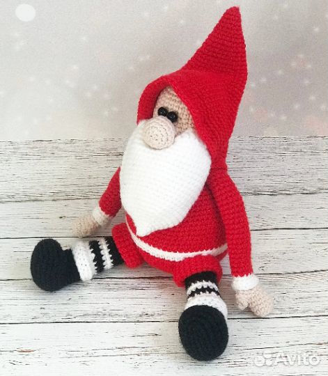 Санта гном - интерьерная игрушка