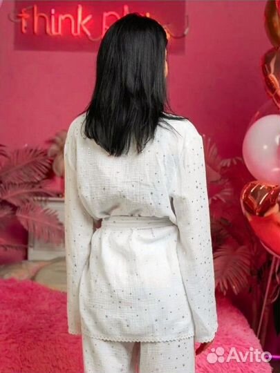 Пижама женская муслиновая новая. 42,44,46,48