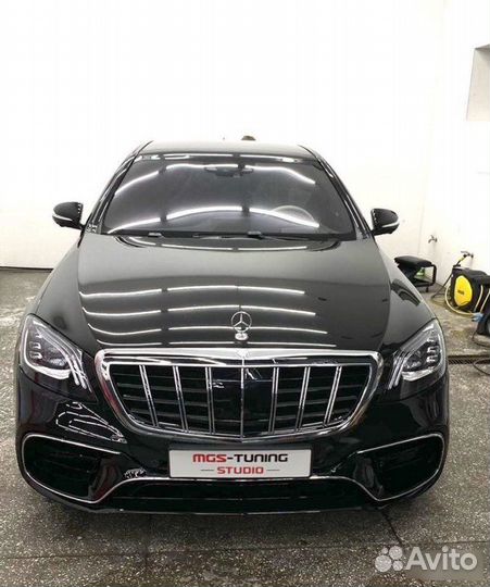 Передний бампер S63 Mercedes S class 222 рест