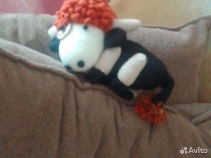 Бычок вязанная игрушка