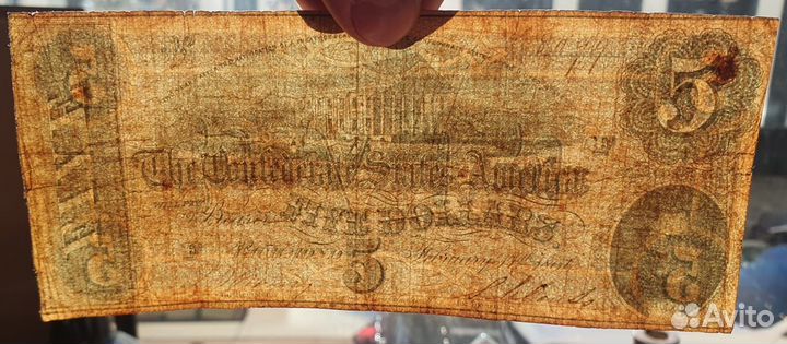 5 долларов, Конфедеративные Штаты Америки