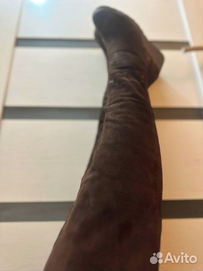 Сапоги замшевые