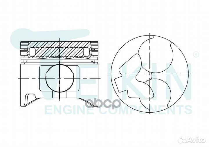 Поршни (к-т 4шт) STD 1KZ LC RZJ9#,VZJ9#,hilux S