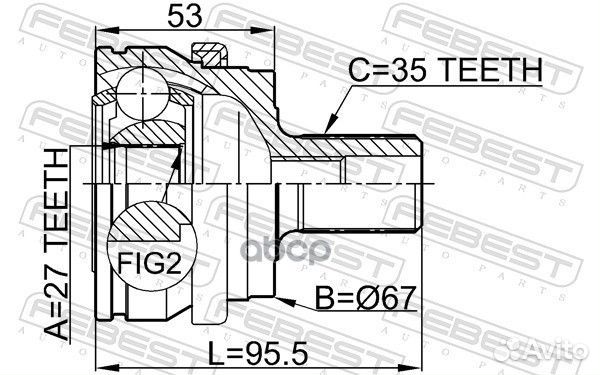 ШРУС наружный к-кт 27x67x35 MB W203 02-07 1610203