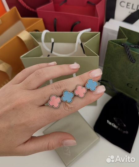 Серьги van cleef