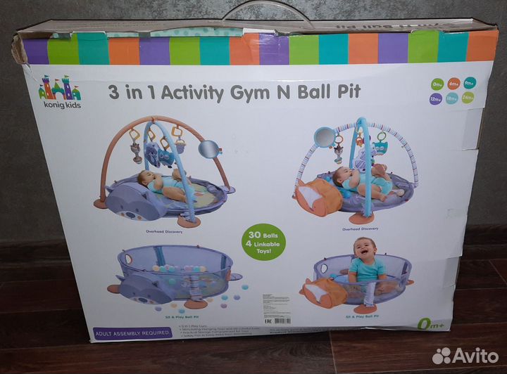 Развивающий коврик Konig kids 3 в 1