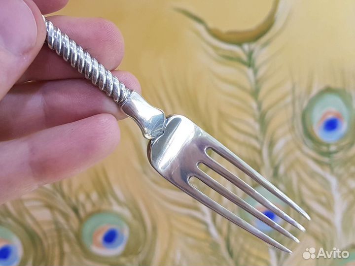 Серебряная вилка 1846 год 84 проба Неувонен Матиас