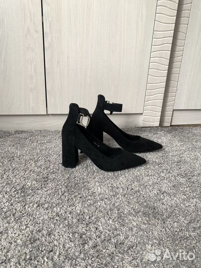 Лодочки черные женские 36