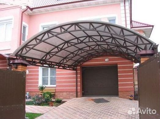 Навесы под ключ. Доставка