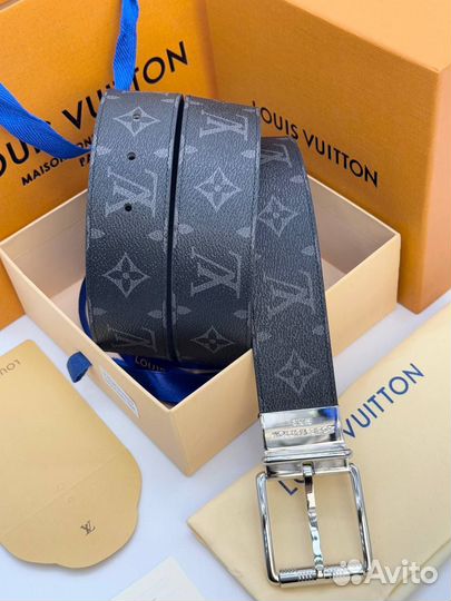 Louis vuitton ремень двусторонний мужской