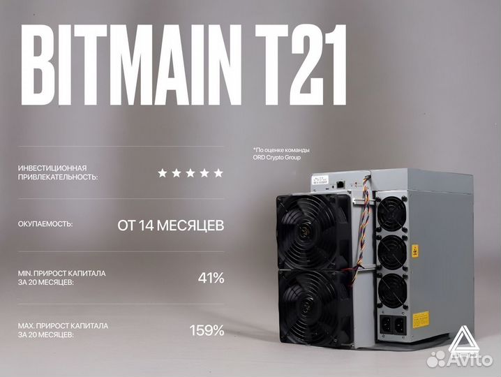 Asic майнер Bitmain T21 / 190 TH/S