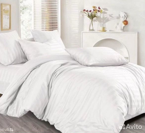 Постельное белье страйп сатин оптом