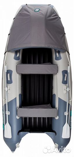 Лодка пвх Нднд Gladiator E350 Pro св.-тем. серый
