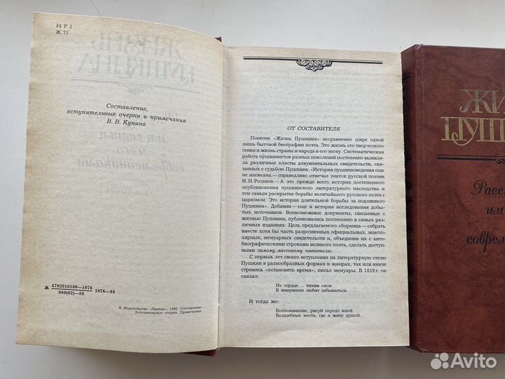 Жизнь Пушкина в 2ух томах