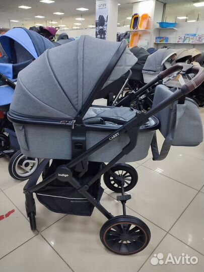 Коляска 3 в 1.индиго карри