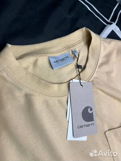 Футболка Carhartt бежевая, розовая