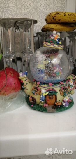 Снежный шар с миниатюрами, подарок на новый год