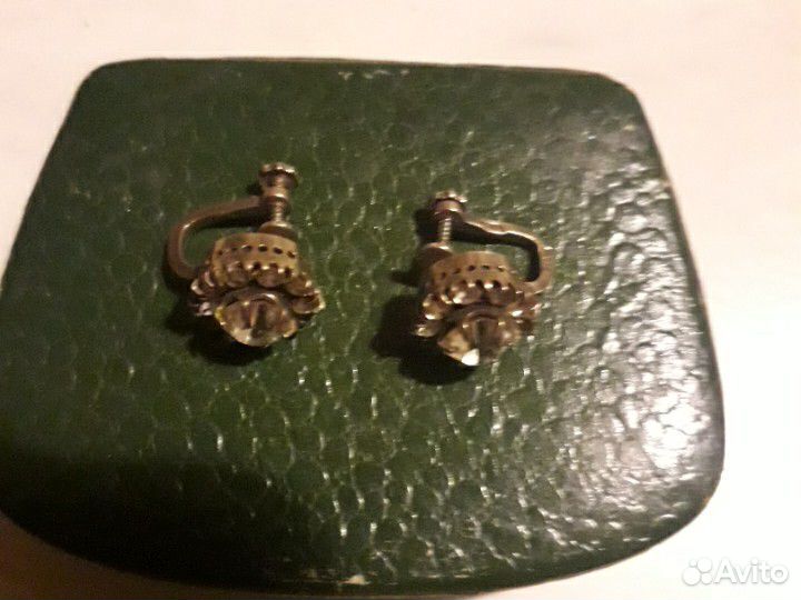 Серьги-клипсы антикварные