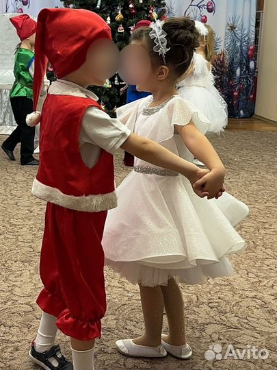 Платье белое пышное