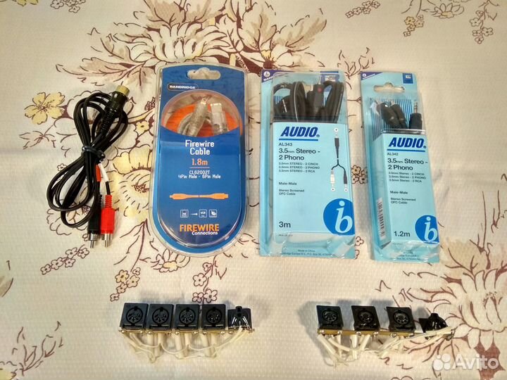 Кабели hdmi, DVI-D, Firewire, RCA, аудио