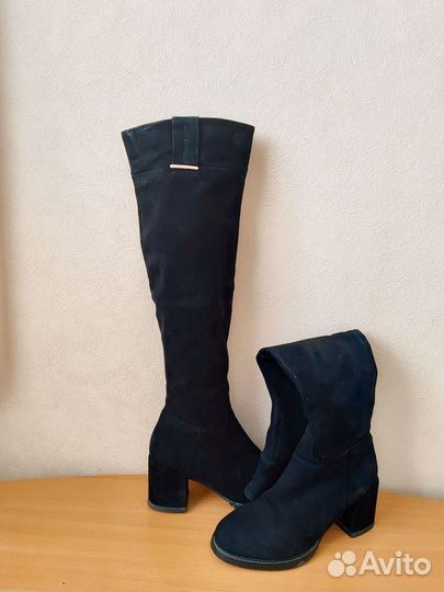 Зимние женские сапоги 38 натуральная замша