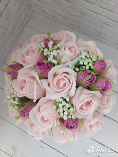 Букет из мыльных цветов